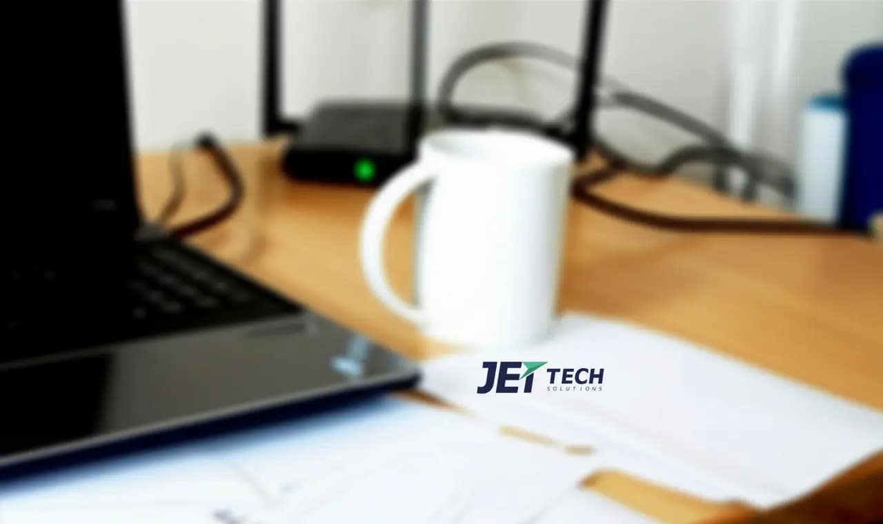 Is your internet as sluggish as this blurry office snap? Upgrade to Gbps with JetTechSolutions.com and bring clarity to your business.