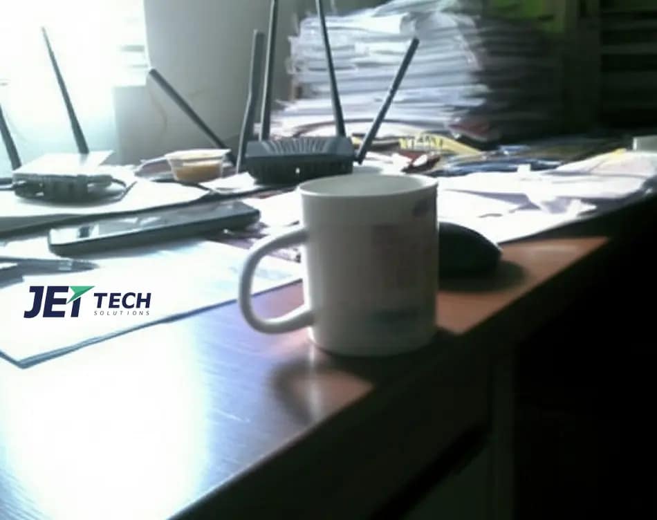 Your WiFi setup doesn’t have to be this messy—JetTechSolutions.com brings clarity and connectivity to your business!